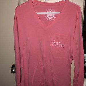 lauren james long sleeved pink t shirt